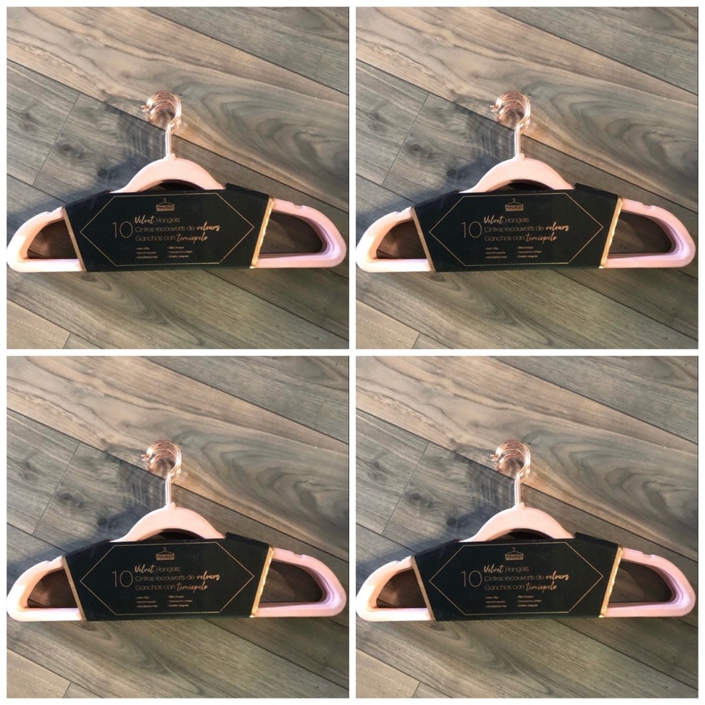 40 hangers pink velvet